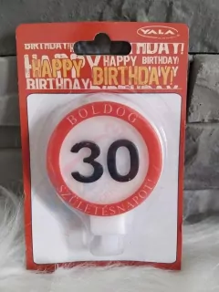 Sviečka na tortu dopravná značka 30