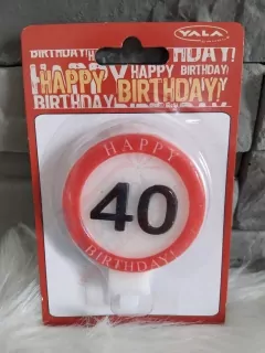 Sviečka na tortu dopravná značka 40