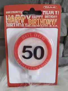 Sviečka na tortu dopravná značka 50