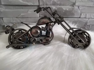 Dekorácia-Kovová motorka