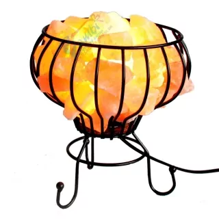Himalájska soľná lampa guľatá s ružovou soľou