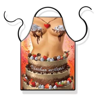 Humorná zástera Torta