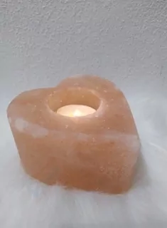 Soľná lampa srdce na čajovú sviečku