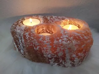 Soľná lampa Hruda2 na tri čajové sviečky
