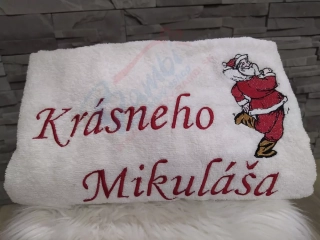 Osuška s nápisom Krásneho Mikuláša