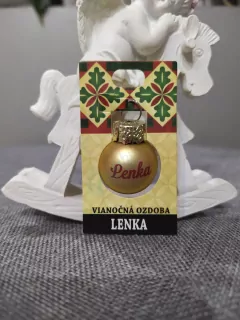 Vianočná gulička s menom Lenka