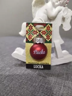 Vianočná gulička s menom Lucka