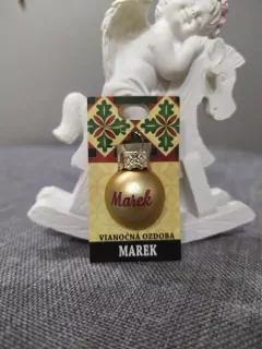 Vianočná gulička s menom Marek