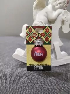 Vianočná gulička s menom Peter