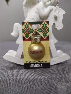 Vianočná gulička s menom Simona