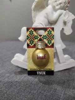 Vianočná gulička s nápisom Vnuk