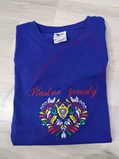 Vyšívané pánske tričko s folklórnym vzorom