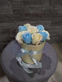 Mydlový box modro-žltý 9