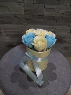 Mydlový box modro-žltý 7