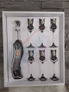 Set fľaša s pohárikmi pre poľovníka-Na zdravie
