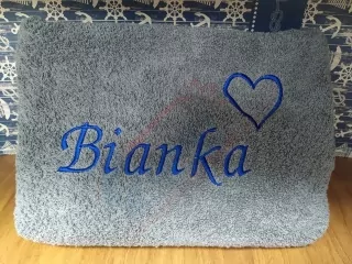 Osuška s menom Bianka