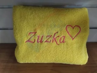 Osuška s menom Zuzka
