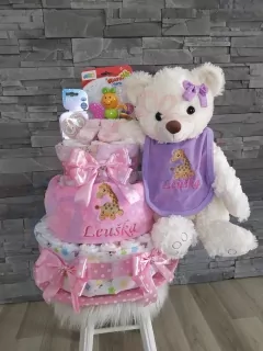 Maxi plienková torta s vyšívanou dečkou