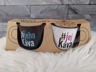 Párové minihrnčeky Jeho káva a Jej káva