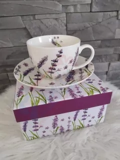Porcelánová šálka Levander v darčekovom balení