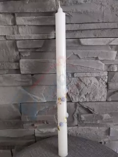 Sviečka s ružami - modrá