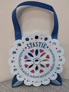 Drevená plaketka - Štastie