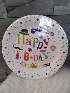 Papierové tanieriky - Happy B-day