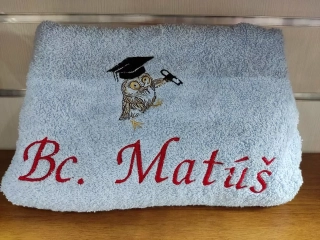 Osuška s nápisom Bc. MATÚŠ