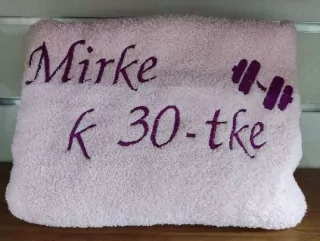 Osuška s nápisom Mirke k 30 - tke