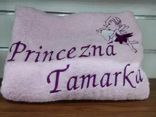 Osuška s nápisom Princezná Tamarka