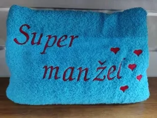 Osuška s nápisom Super manžel